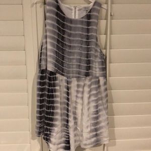 White & Black Tie Dye Tobi Romper